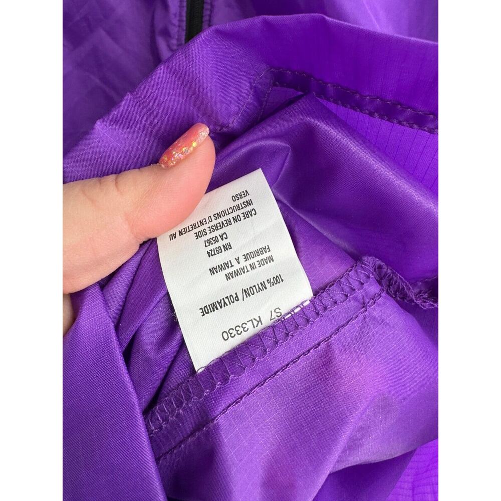 Vintage Columbia Women's Bright Purple 1/2 Zip Pullover Rain Jacket Size Medium - Picture 6 of 6